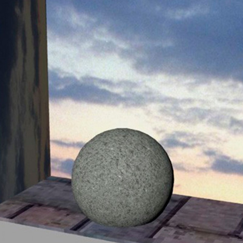 Pilona esfèrica en formigó arquitectònic